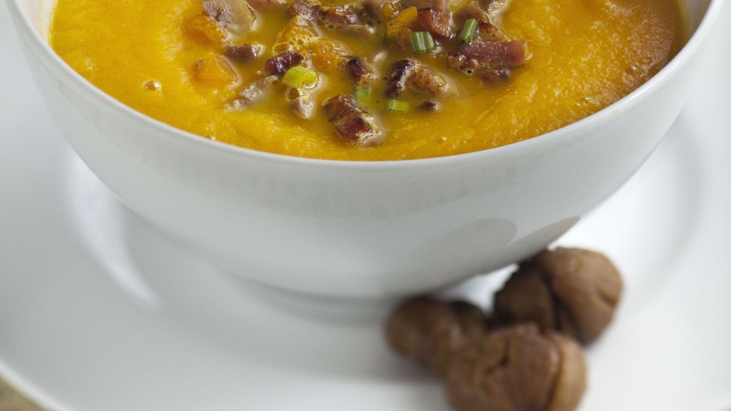 Velouté de potiron et châtaignes