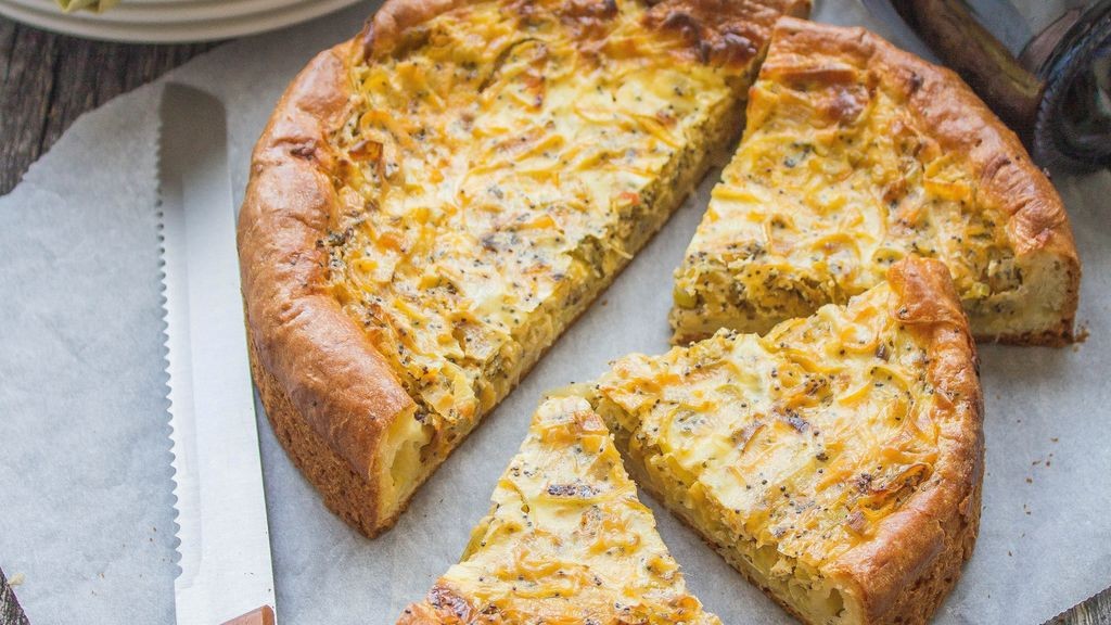 Tourte poireaux-jambon-chèvre