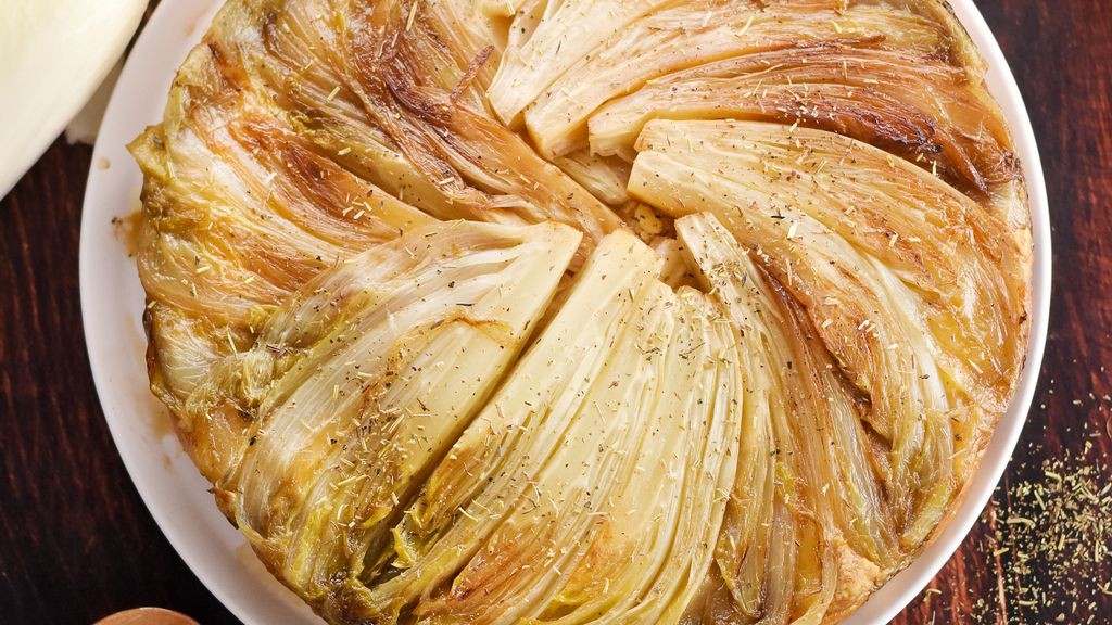 Tarte tatin aux endives et fromage