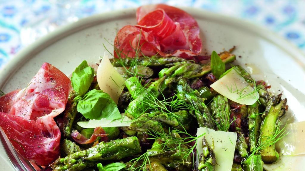 Poêlée d'asperges et coppa