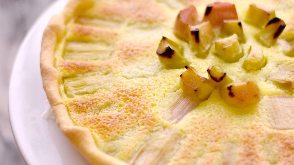 Tarte express à la rhubarbe